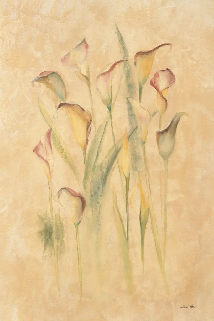 Blushing Calla Lilies by Cheri Blum. SKU 7043h. Archival Giclee Fine art print for wall decor.