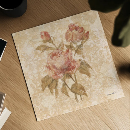 Bohemian Roses II by Cheri Blum. Shown as a detailed flat fine art print, highlighting archival giclee quality. Available as an archival giclee rolled canvas, fine art paper, or poster print. SKU 7497a.