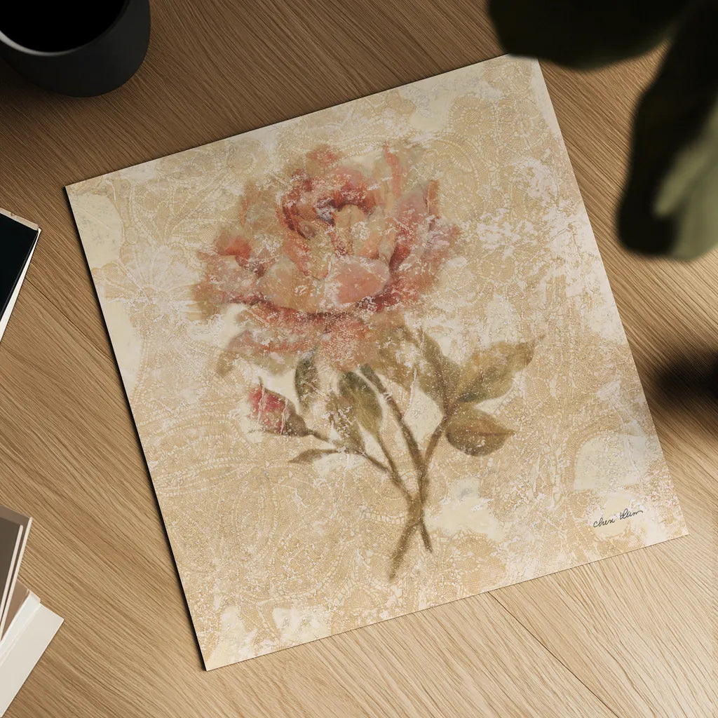 Bohemian Roses III by Cheri Blum. Shown as a detailed flat fine art print, highlighting archival giclee quality. Available as an archival giclee rolled canvas, fine art paper, or poster print. SKU 7498a.