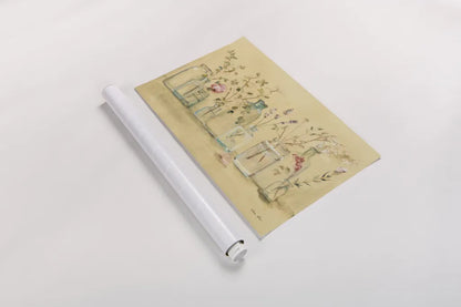 Branches and Buds by Cheri Blum. shown as a rolled paper print. Available as archival giclee rolled canvas, fine art paper, or poster print. SKU 7261i.