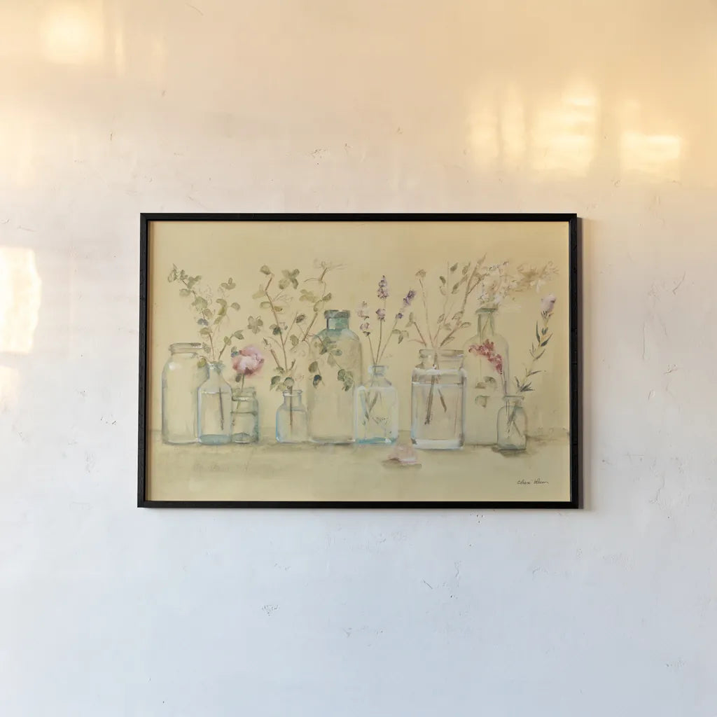 Branches and Buds by Cheri Blum. shown as a paper print in a black flame. Available as a archival giclee rolled canvas, fine art paper, or poster print. SKU 7261i.