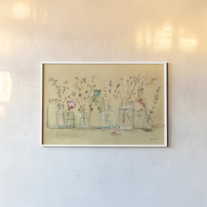 Branches and Buds by Cheri Blum. shown as a paper print in a white frame. Available as a archival giclee rolled canvas, fine art paper, or poster print. SKU 7261i.