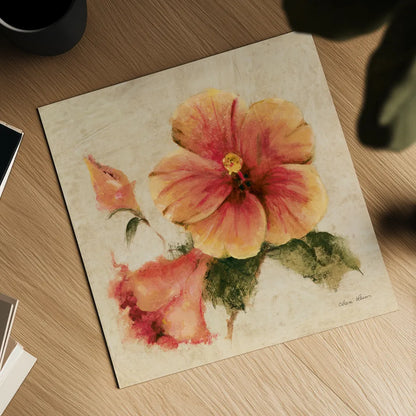 Bright Tropics I by Cheri Blum. Shown as a detailed flat fine art print, highlighting archival giclee quality. Available as an archival giclee rolled canvas, fine art paper, or poster print. SKU 26928a.