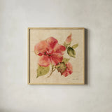 Bright Tropics II by Cheri Blum. Shown in a natural wood glass frame for a timeless modern aesthetic. Available as an archival giclee rolled canvas, fine art paper, or poster print. SKU 26929a.