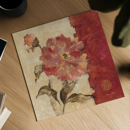 Chinoiserie I by Cheri Blum. Shown as a detailed flat fine art print, highlighting archival giclee quality. Available as an archival giclee rolled canvas, fine art paper, or poster print. SKU 7490a.