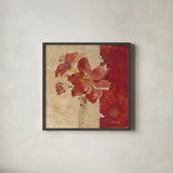Chinoiserie IV by Cheri Blum. Shown in a sleek black glass frame for a contemporary gallery look. Available as an archival giclee rolled canvas, fine art paper, or poster print. SKU 7493a.
