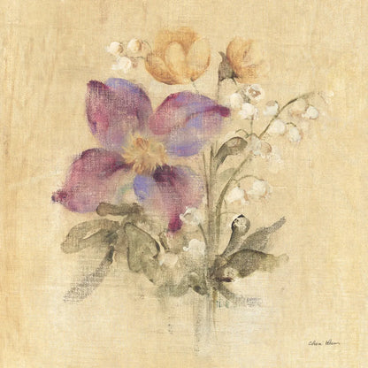 Clematis Nosegay by Cheri Blum. SKU 88376a. Archival Giclee Fine art print for wall decor.