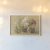 Collection of Orchids by Cheri Blum. shown as a paper print in a white frame. Available as a archival giclee rolled canvas, fine art paper, or poster print. SKU 7226i.
