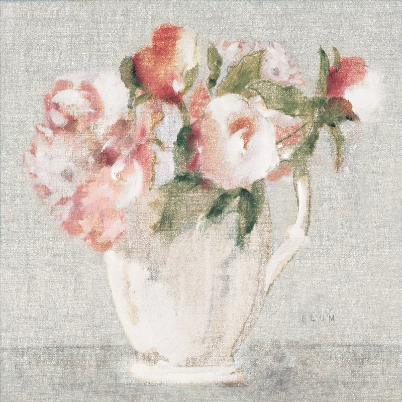 Cottage Bouquet III Light by Cheri Blum. SKU 68655a. Archival Giclee Fine art print for wall decor.