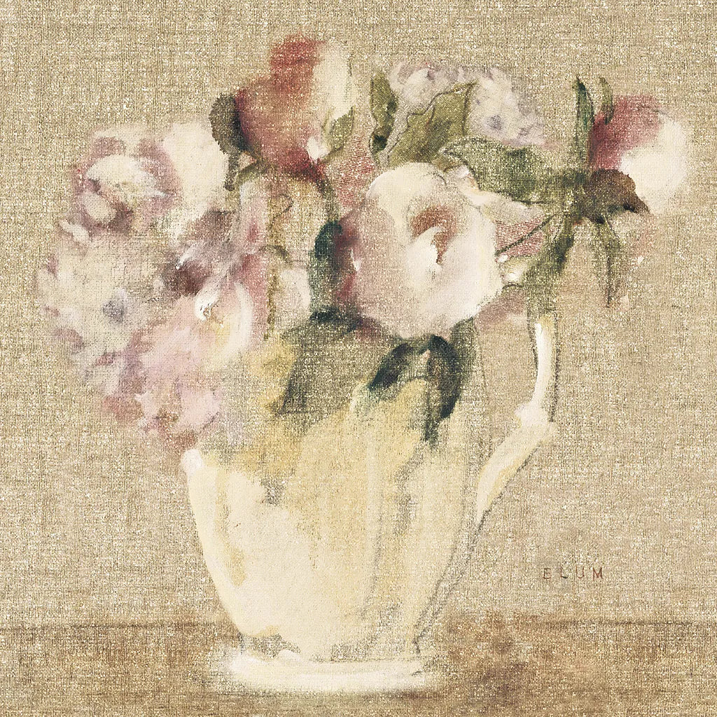 Cottage Bouquet III no Border by Cheri Blum. SKU 15270a. Archival Giclee Fine art print for wall decor.