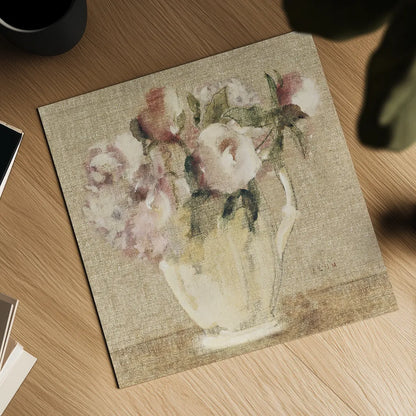 Cottage Bouquet III no Border by Cheri Blum. Shown as a detailed flat fine art print, highlighting archival giclee quality. Available as an archival giclee rolled canvas, fine art paper, or poster print. SKU 15270a.