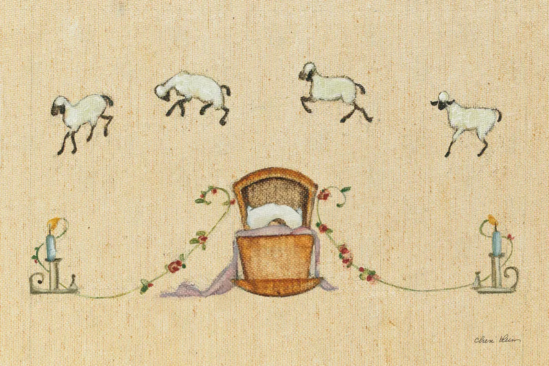 Counting Sheep by Cheri Blum. SKU 90506i. Archival Giclee Fine art print for wall decor.