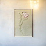 Dancing Bulbs IV by Cheri Blum. shown as a paper print in a white frame. Available as a archival giclee rolled canvas, fine art paper, or poster print. SKU 8262h.