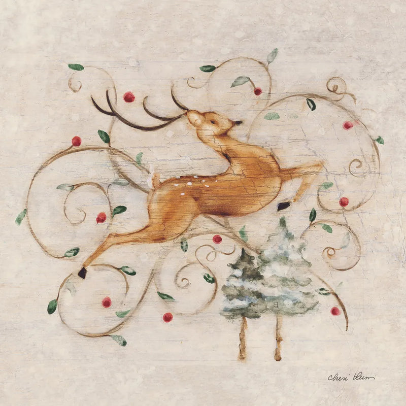 Deer I by Cheri Blum. SKU 90377a. Archival Giclee Fine art print for wall decor.