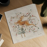 Deer II by Cheri Blum. Shown as a detailed flat fine art print, highlighting archival giclee quality. Available as an archival giclee rolled canvas, fine art paper, or poster print. SKU 90378a.