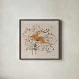 Deer II by Cheri Blum. Shown in a sleek black glass frame for a contemporary gallery look. Available as an archival giclee rolled canvas, fine art paper, or poster print. SKU 90378a.
