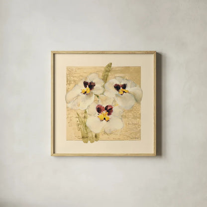 Exotic Floral I Crop by Cheri Blum. Shown in a natural wood glass frame for a timeless modern aesthetic. Available as an archival giclee rolled canvas, fine art paper, or poster print. SKU 88529a.