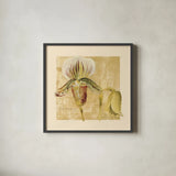 Exotic Floral II Crop by Cheri Blum. Shown in a sleek black glass frame for a contemporary gallery look. Available as an archival giclee rolled canvas, fine art paper, or poster print. SKU 88530a.