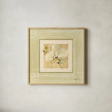 Exotic Floral III by Cheri Blum. Shown in a natural wood glass frame for a timeless modern aesthetic. Available as an archival giclee rolled canvas, fine art paper, or poster print. SKU 8230a.