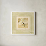 Exotic Floral III by Cheri Blum. Shown in a crisp white glass frame for a clean and minimalist style. Available as an archival giclee rolled canvas, fine art paper, or poster print. SKU 8230a.