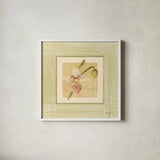 Exotic Floral IV by Cheri Blum. Shown in a crisp white glass frame for a clean and minimalist style. Available as an archival giclee rolled canvas, fine art paper, or poster print. SKU 8231a.