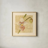 Exotic Floral IV Crop by Cheri Blum. Shown in a natural wood glass frame for a timeless modern aesthetic. Available as an archival giclee rolled canvas, fine art paper, or poster print. SKU 88532a.