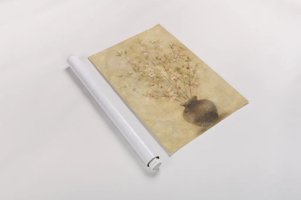 Flowering Apple by Cheri Blum. shown as a rolled paper print. Available as archival giclee rolled canvas, fine art paper, or poster print. SKU 6951h.