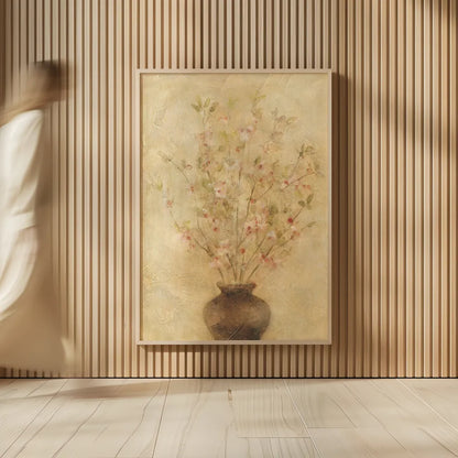 Flowering Apple by Cheri Blum. shown as over sized large wall art. Available as an archival giclee rolled canvas, fine art paper, or poster print. SKU 6951h.