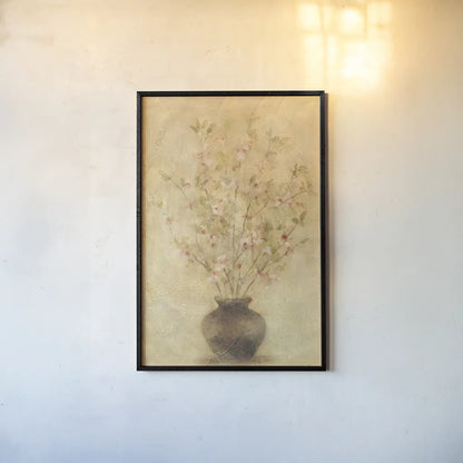 Flowering Apple by Cheri Blum. shown as a paper print in a black flame. Available as a archival giclee rolled canvas, fine art paper, or poster print. SKU 6951h.