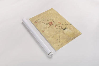 Flowering Quince by Cheri Blum. shown as a rolled paper print. Available as archival giclee rolled canvas, fine art paper, or poster print. SKU 6950h.