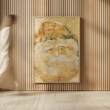 Fresco Santa by Cheri Blum. shown as over sized large wall art. Available as an archival giclee rolled canvas, fine art paper, or poster print. SKU 90508h.