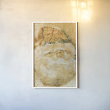 Fresco Santa by Cheri Blum. shown as a paper print in a white frame. Available as a archival giclee rolled canvas, fine art paper, or poster print. SKU 90508h.