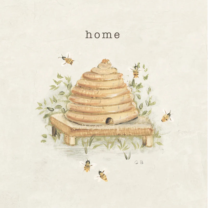 Garden Bees by Cheri Blum. SKU 71381a. Archival Giclee Fine art print for wall decor.