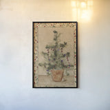 Garland Topiary by Cheri Blum. shown as a paper print in a black flame. Available as a archival giclee rolled canvas, fine art paper, or poster print. SKU 7049h.
