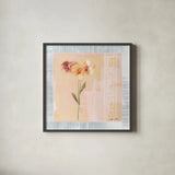 Graceful Orchids I by Cheri Blum. Shown in a sleek black glass frame for a contemporary gallery look. Available as an archival giclee rolled canvas, fine art paper, or poster print. SKU 7480a.