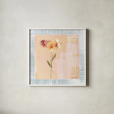 Graceful Orchids I by Cheri Blum. Shown in a crisp white glass frame for a clean and minimalist style. Available as an archival giclee rolled canvas, fine art paper, or poster print. SKU 7480a.