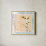 Graceful Orchids II by Cheri Blum. Shown in a natural wood glass frame for a timeless modern aesthetic. Available as an archival giclee rolled canvas, fine art paper, or poster print. SKU 7481a.