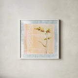 Graceful Orchids II by Cheri Blum. Shown in a crisp white glass frame for a clean and minimalist style. Available as an archival giclee rolled canvas, fine art paper, or poster print. SKU 7481a.