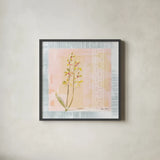 Graceful Orchids III by Cheri Blum. Shown in a sleek black glass frame for a contemporary gallery look. Available as an archival giclee rolled canvas, fine art paper, or poster print. SKU 7482a.