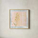 Graceful Orchids III by Cheri Blum. Shown in a natural wood glass frame for a timeless modern aesthetic. Available as an archival giclee rolled canvas, fine art paper, or poster print. SKU 7482a.