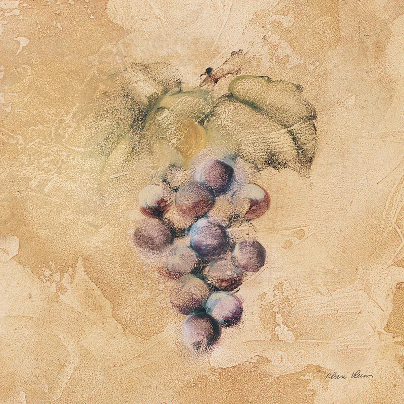 Grapes Square by Cheri Blum. SKU 7024a. Archival Giclee Fine art print for wall decor.