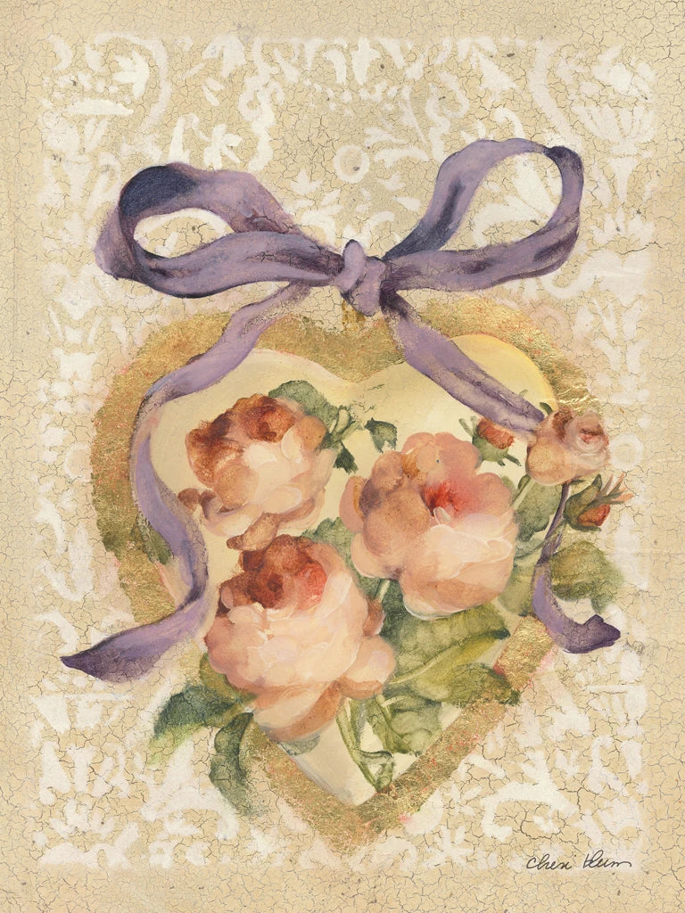 Hearts and Ribbons II by Cheri Blum