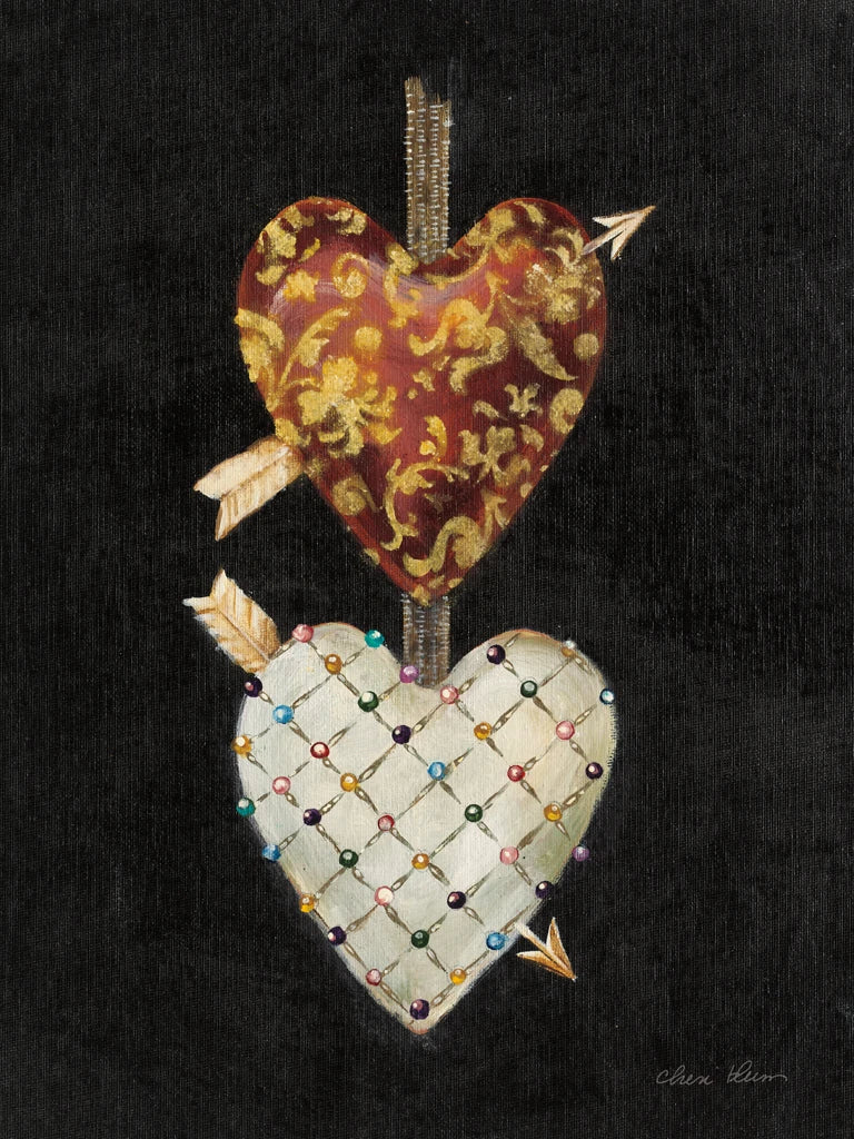 Hearts and Ribbons IV by Cheri Blum