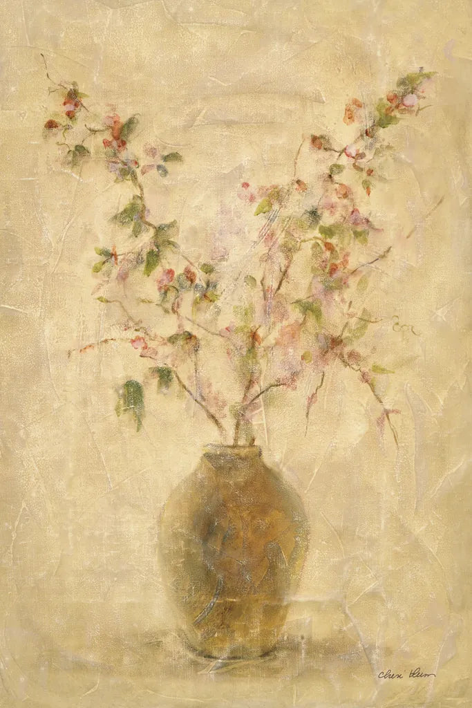 Ikebana Pink Blossoms by Cheri Blum. SKU 6943h. Archival Giclee Fine art print for wall decor.