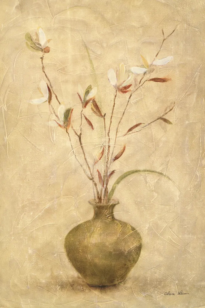 Ikebana White Blossoms by Cheri Blum. SKU 6945h. Archival Giclee Fine art print for wall decor.