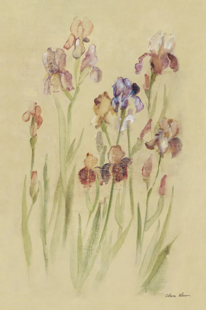 Irises I by Cheri Blum. SKU 7279h. Archival Giclee Fine art print for wall decor.
