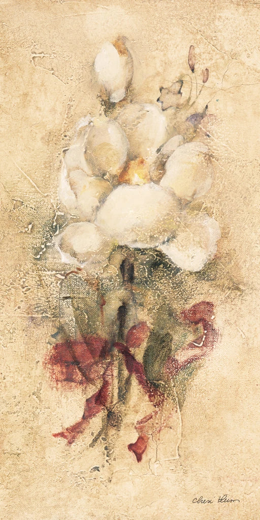 Magnolia with Red Ribbon by Cheri Blum