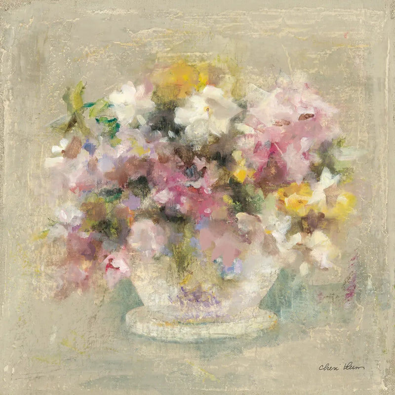 Mini Summer Garden Bouquet II by Cheri Blum. SKU 7524a. Archival Giclee Fine art print for wall decor.