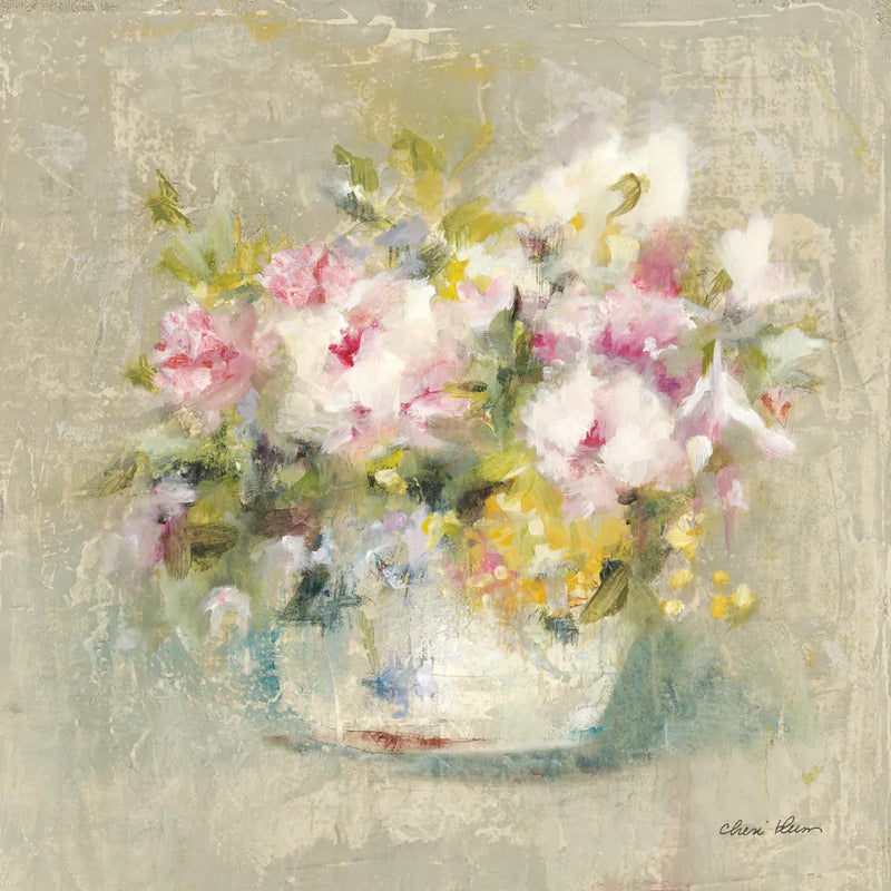 Mini Summer Garden Bouquet III by Cheri Blum. SKU 90761a. Archival Giclee Fine art print for wall decor.