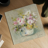 Mini Summer Garden Bouquet III by Cheri Blum. Shown as a detailed flat fine art print, highlighting archival giclee quality. Available as an archival giclee rolled canvas, fine art paper, or poster print. SKU 90761a.